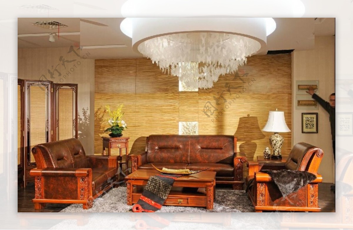 高档实木客厅沙发套装家私家具
