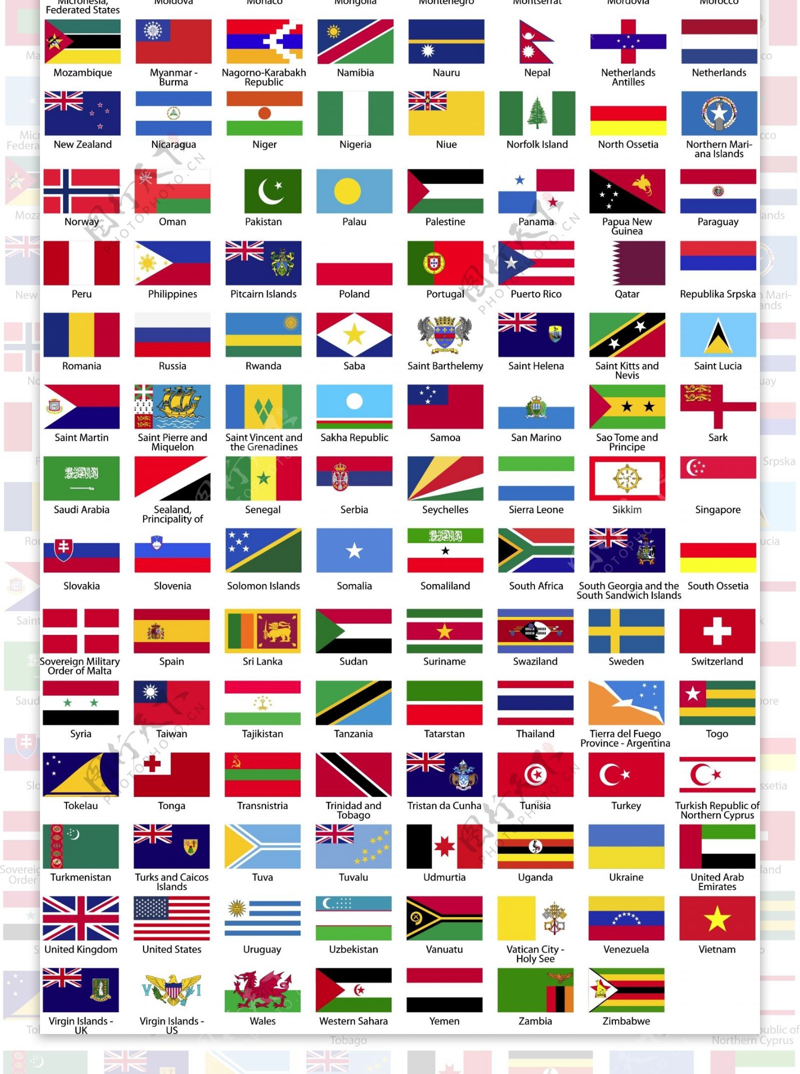 各个国家国旗矢量图片素材-编号30616758-图行天下