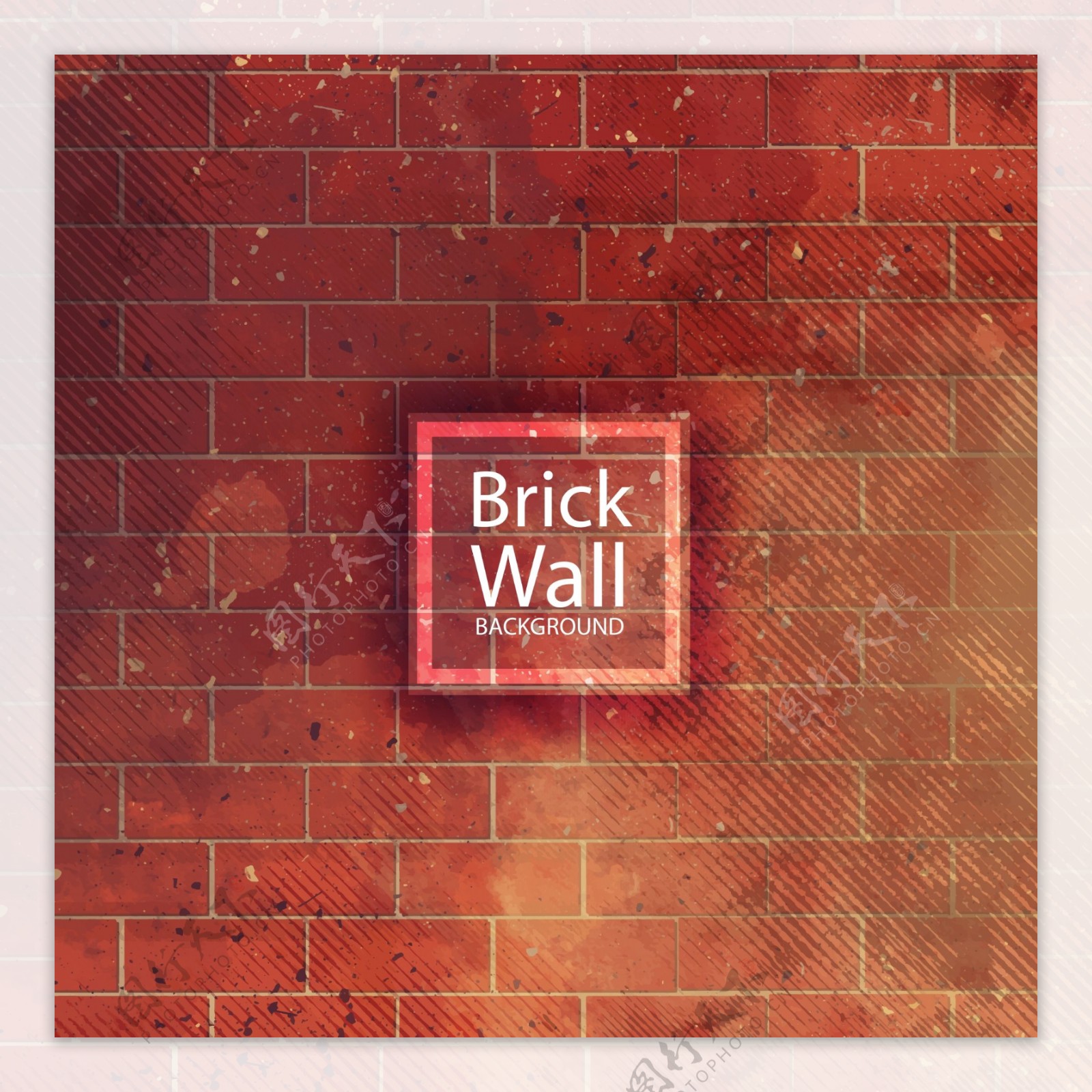 创意红砖墙背景矢量素材