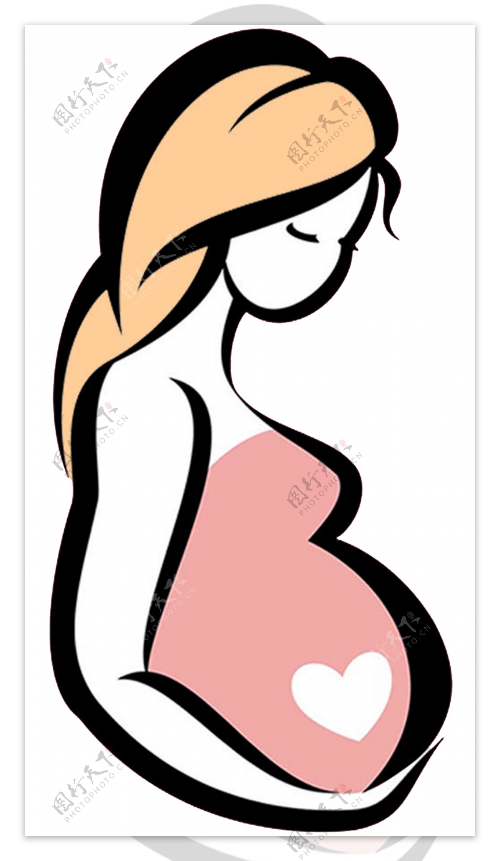 卡通懷孕的媽媽PSD圖案素材免費下載，圖片尺寸2000 × 2000px - Lovepik