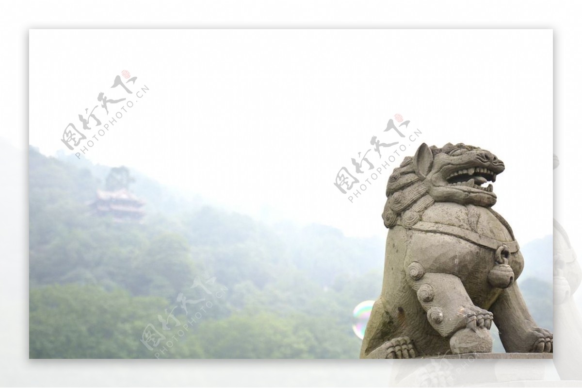 都江堰石狮子摄影
