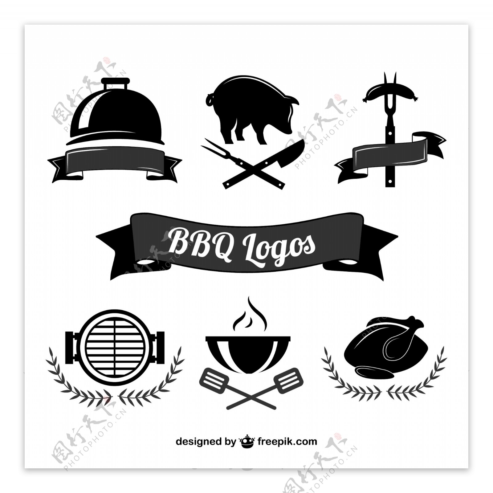 BBQ烧烤logo标志