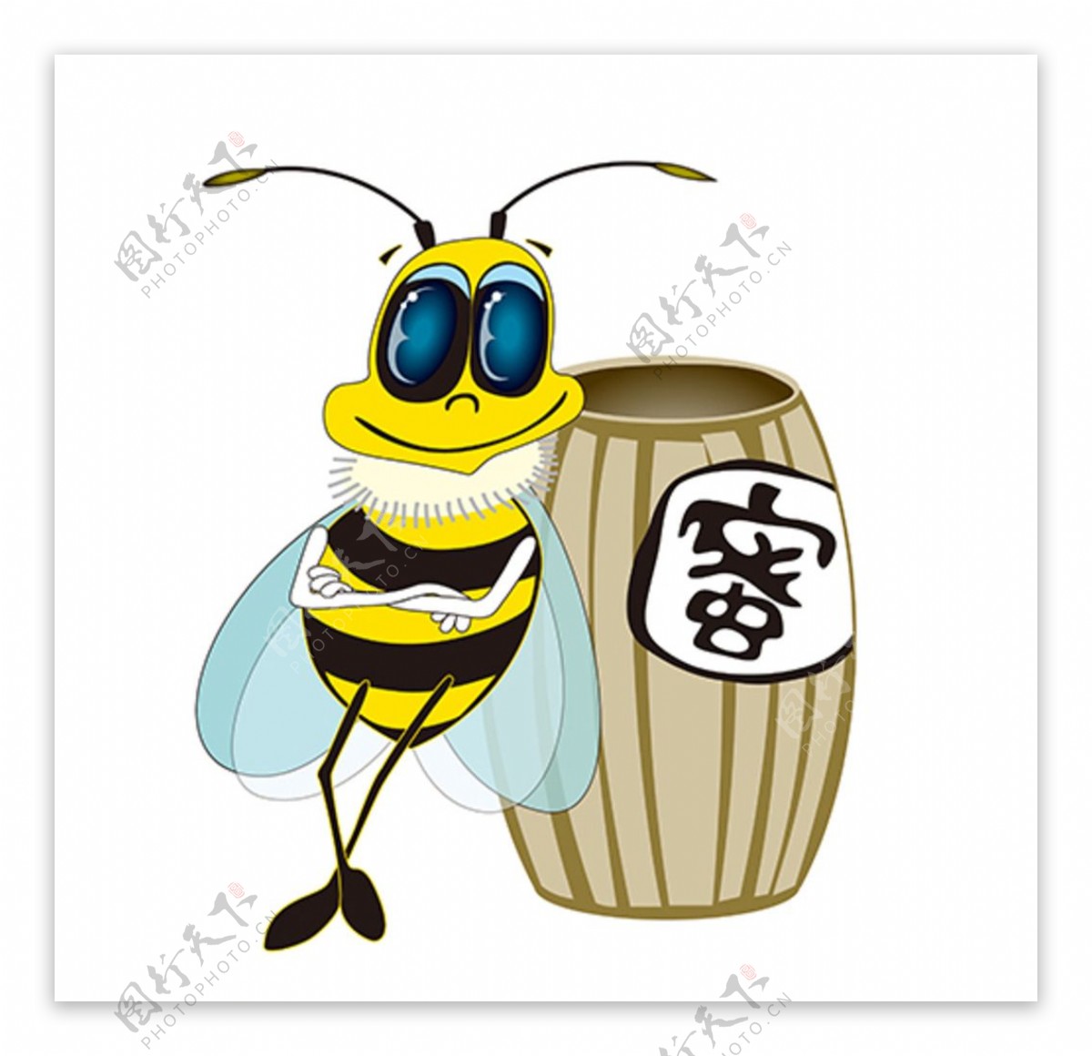 卡通蜜蜂蜜蜂采蜜蜂蜜