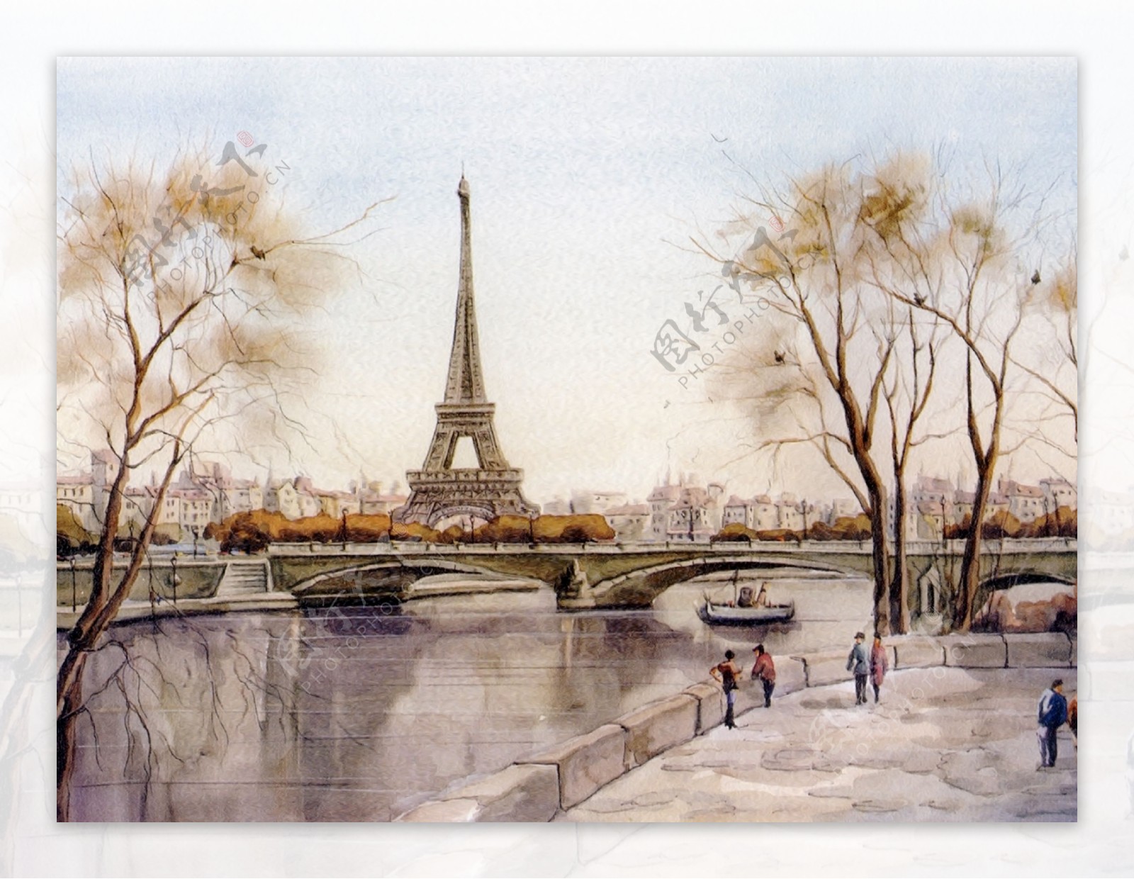 巴黎铁塔插画