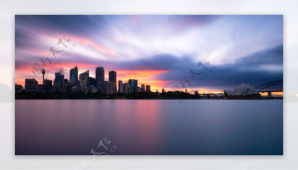 悉尼全景日落