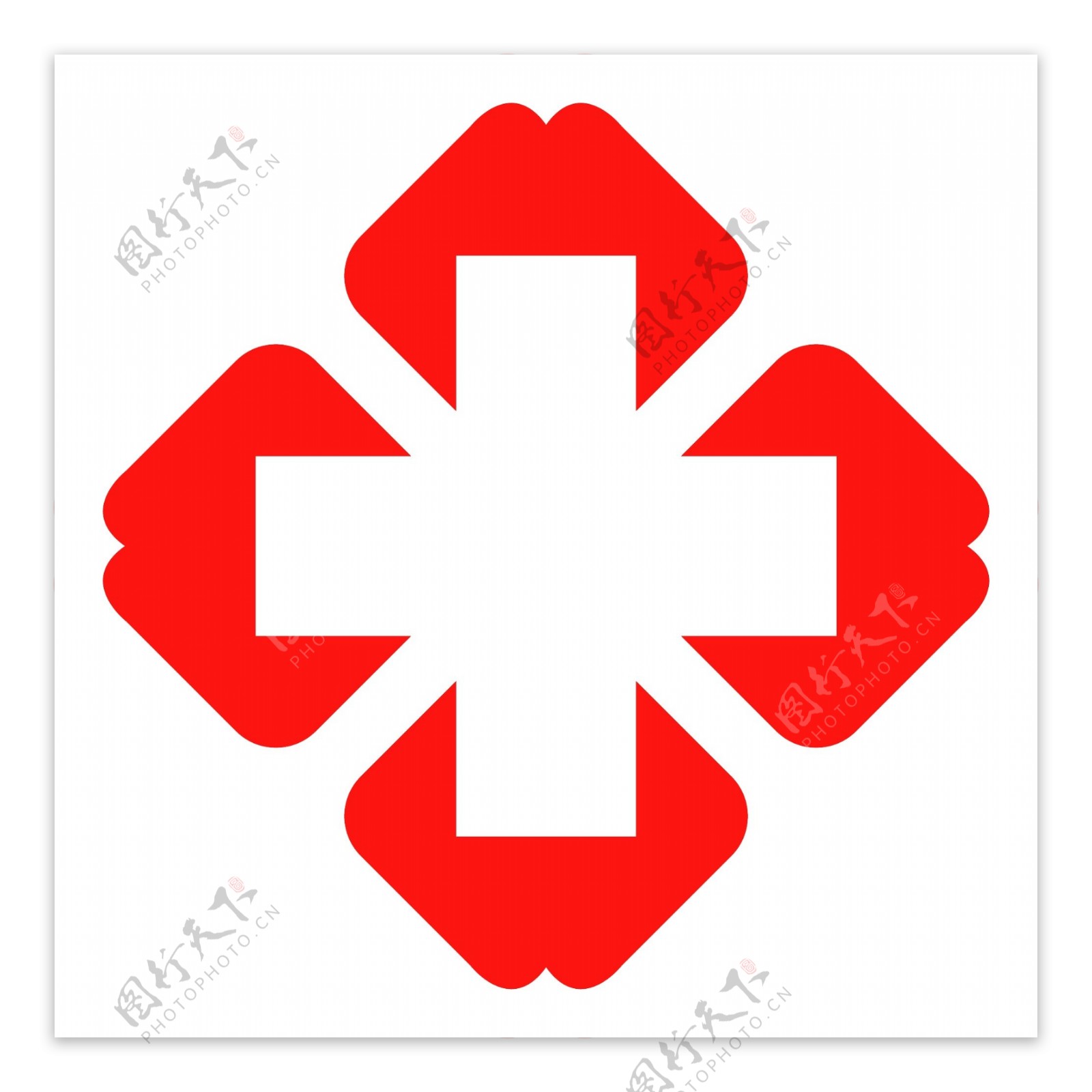医院红心标志十字架