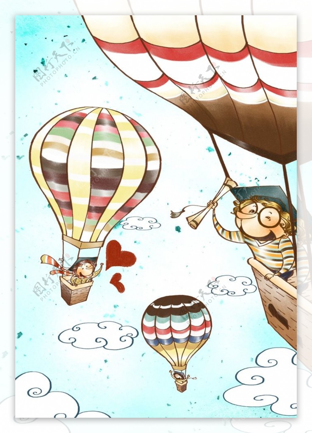 热气球|插画|插画习作|猫加温 - 原创作品 - 站酷 (ZCOOL)
