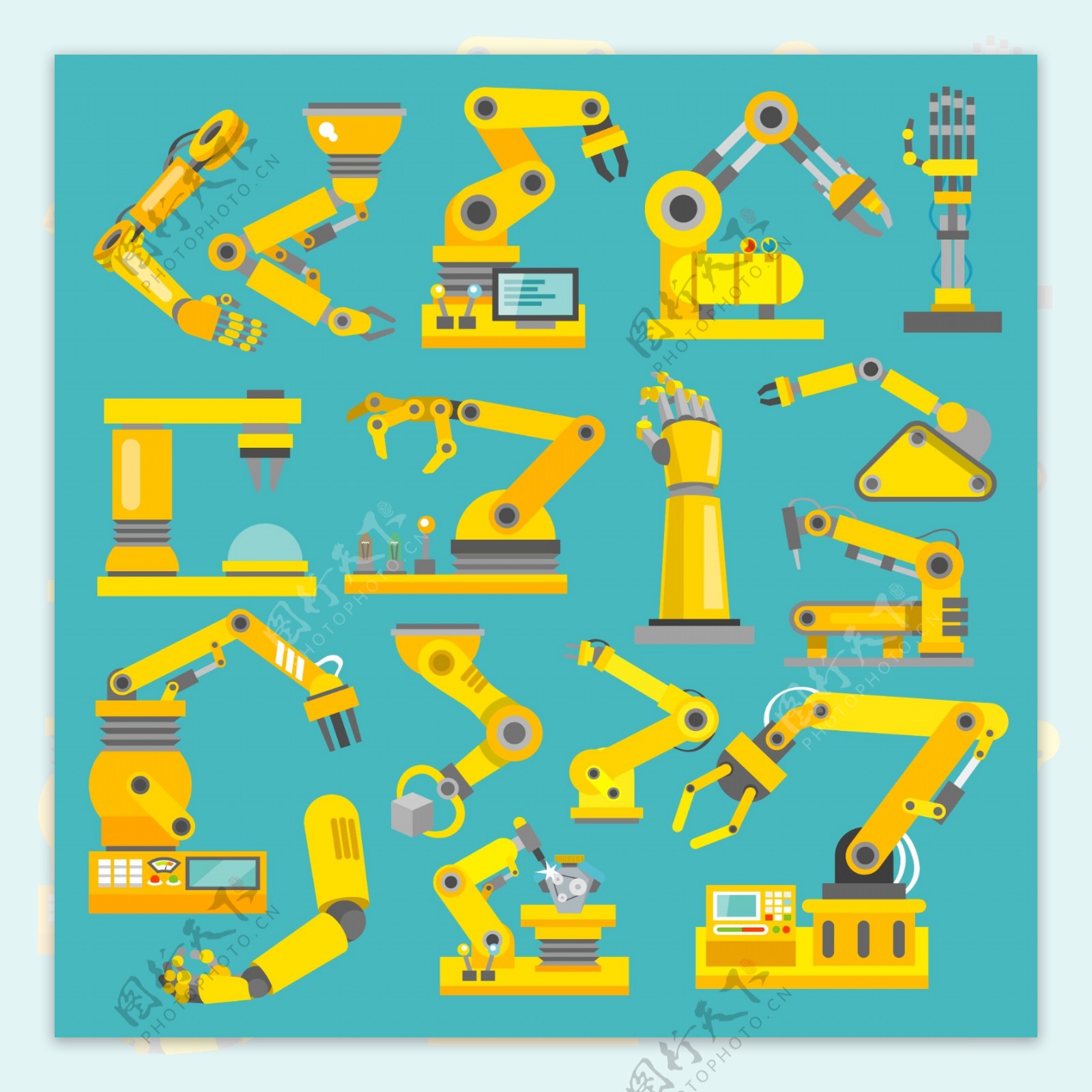 工业机器人机械臂元素集