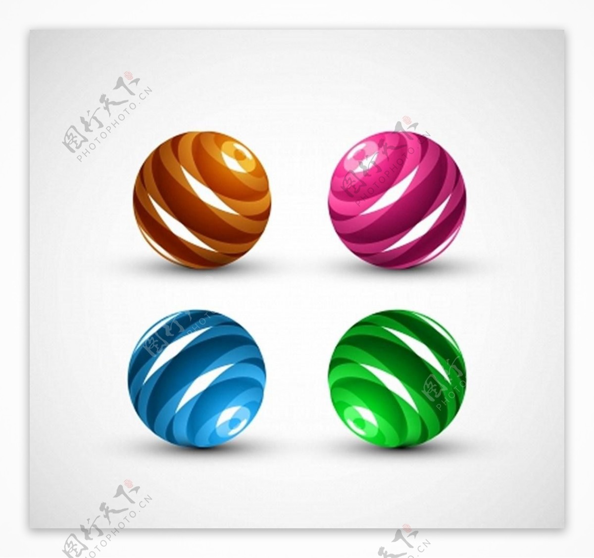 彩色3d球体模板源文件宣传活动