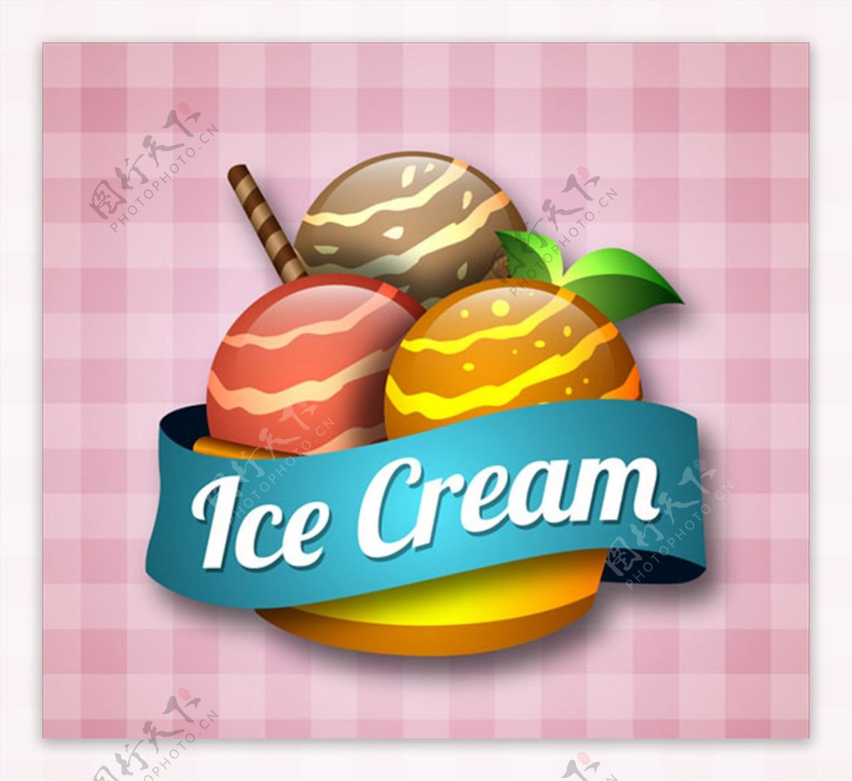 美味的冰淇淋背景