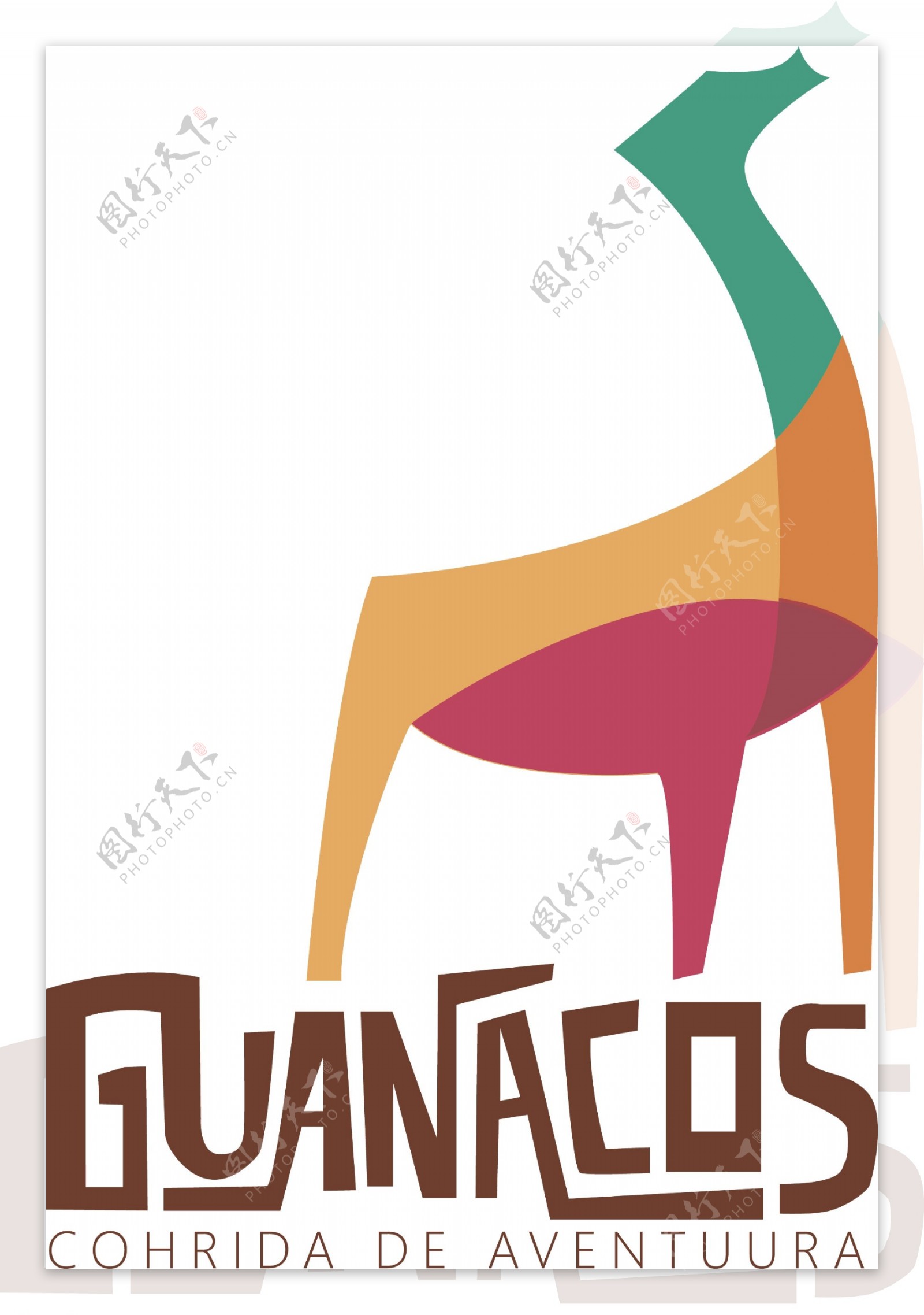 国外矢量鹿羊驼logo