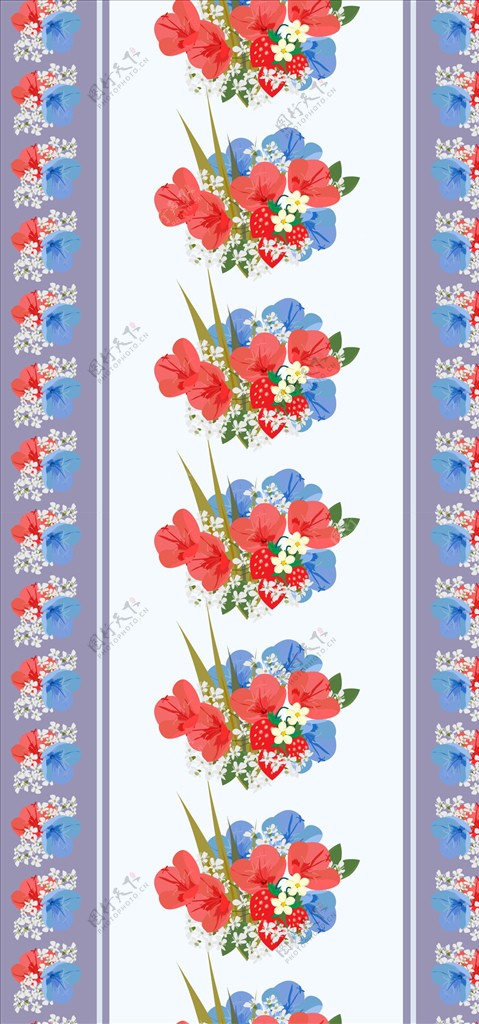 丝巾印花图案面料印花花卉素材