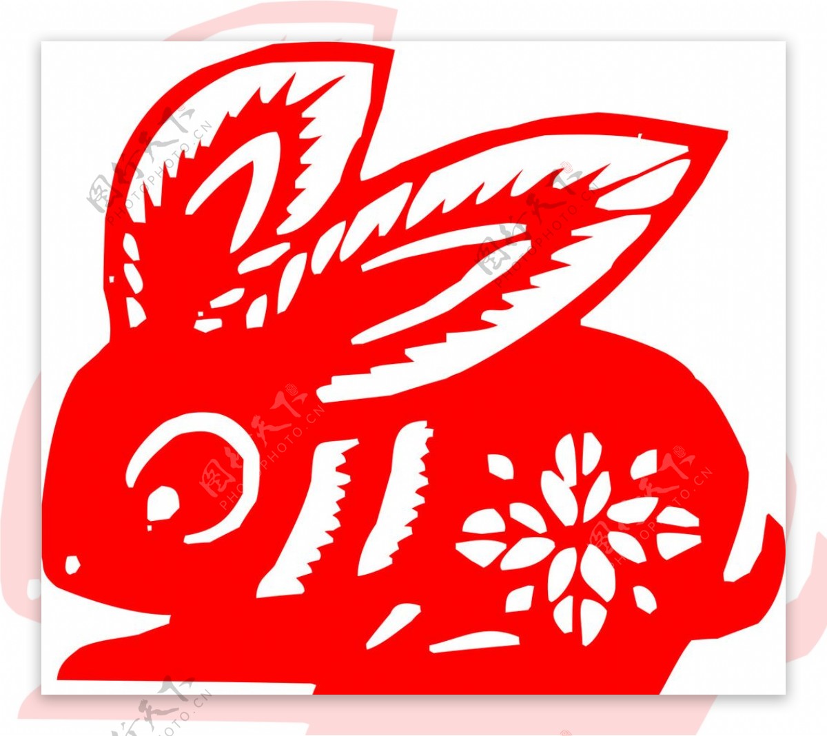 兔年窗花剪纸设计图__卡通设计_广告设计_设计图库_昵图网nipic.com