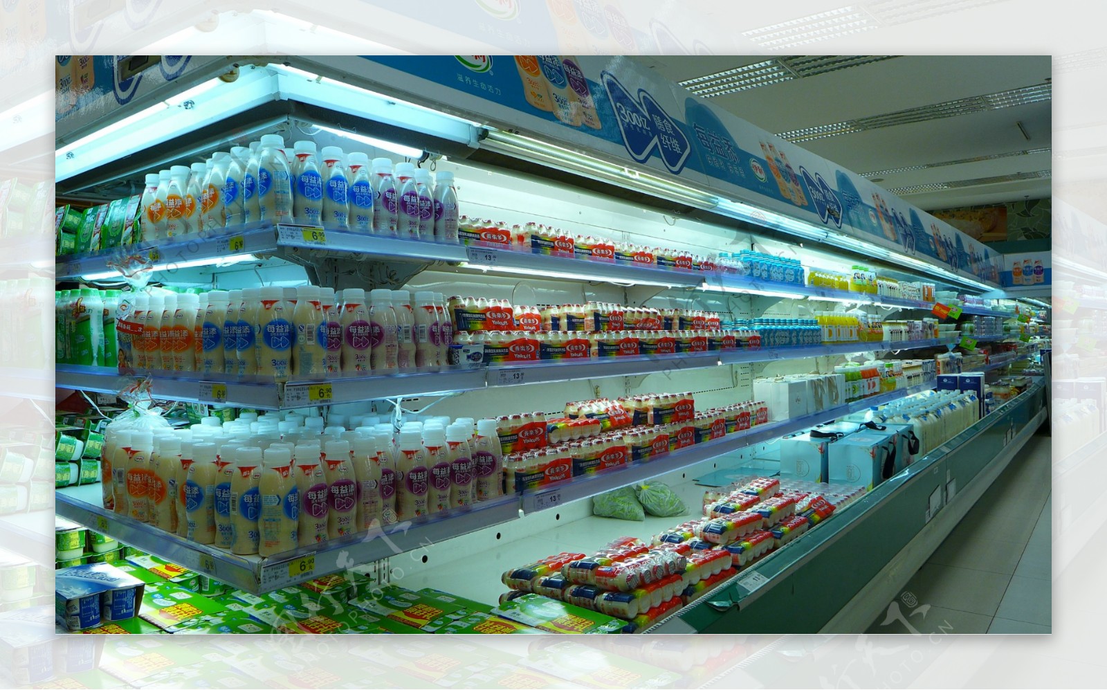 超市牛奶展柜