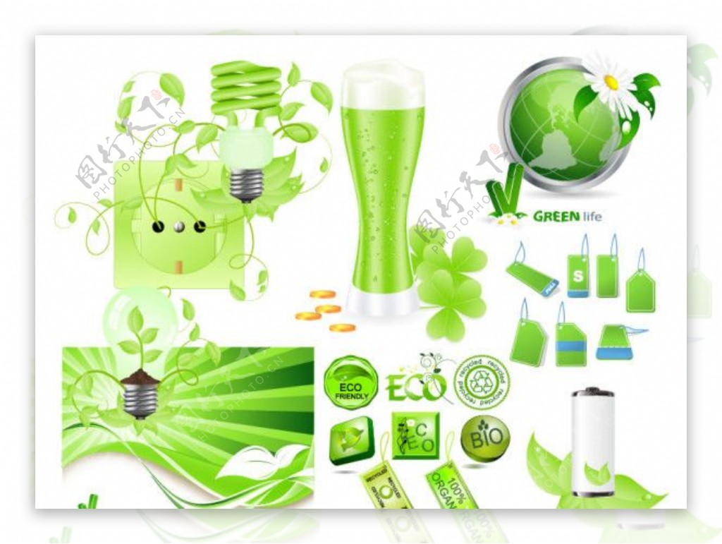 绿色环保系列矢量素材