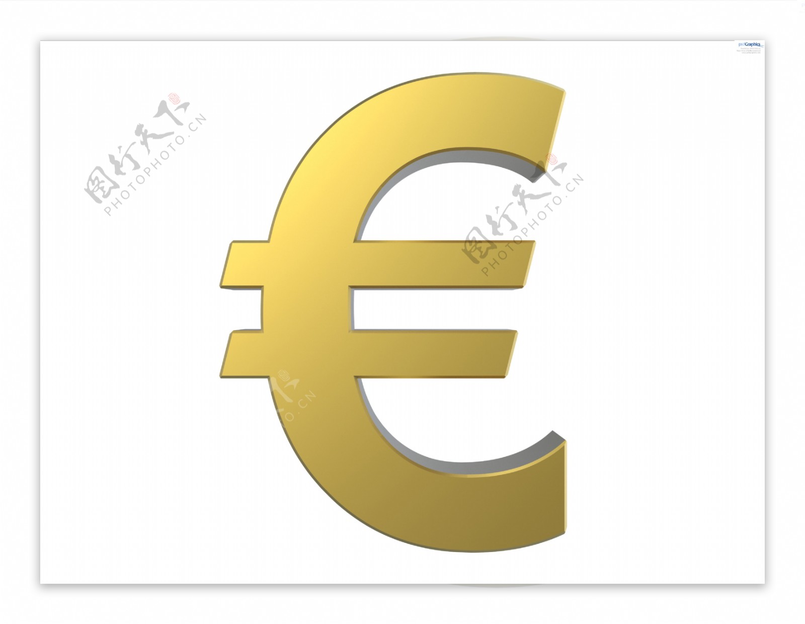 立体钱标志欧元标志