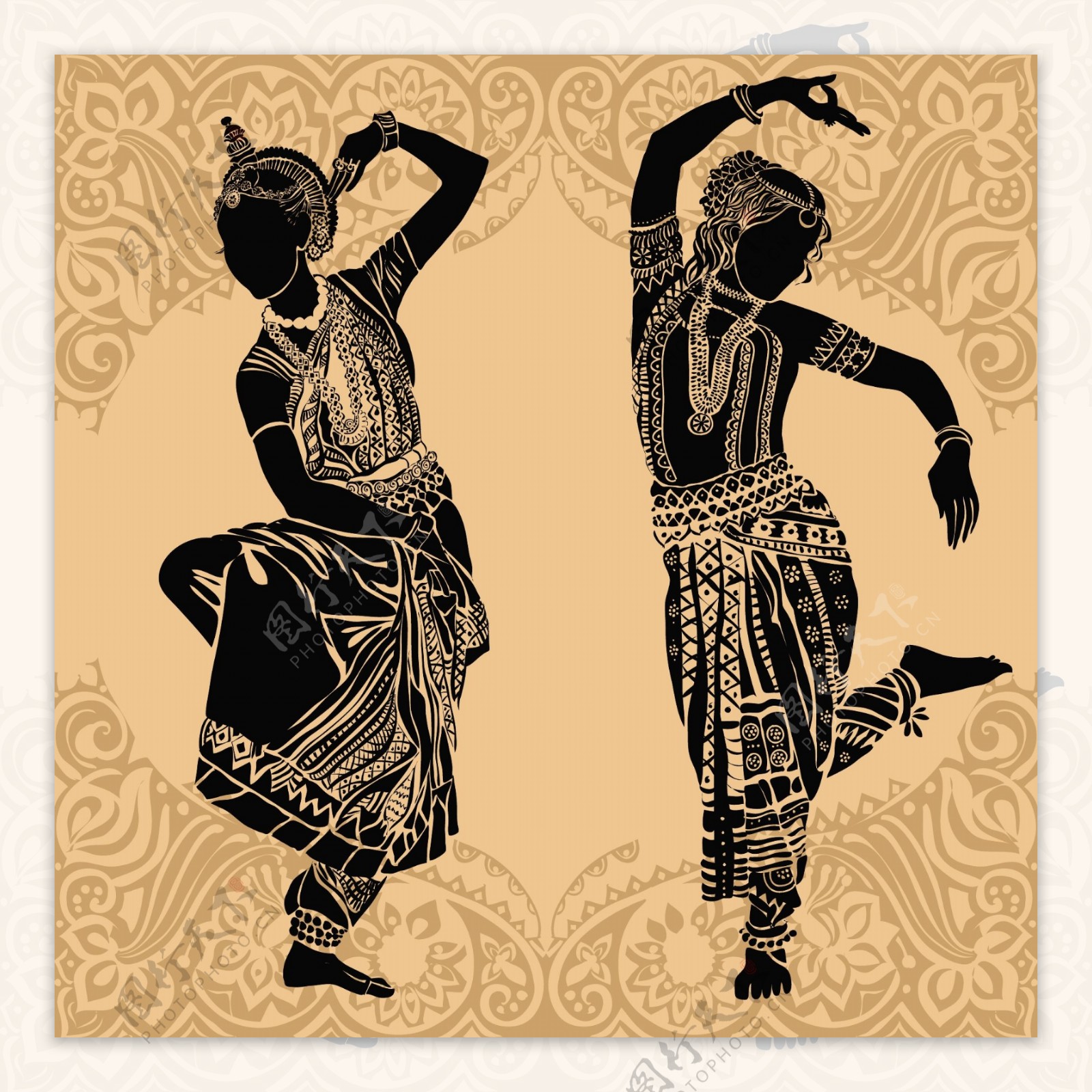 泰国舞蹈矢量素材