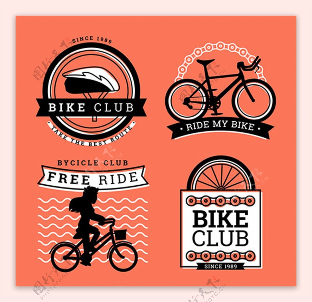 自行车协会俱乐部标志LOGO