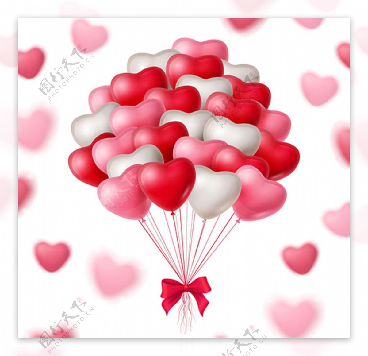 情人节快乐心形气球