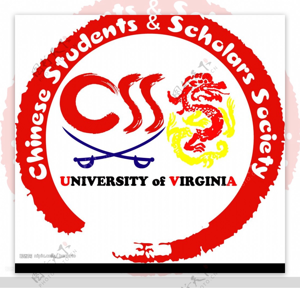美国中国学生学者社团logo