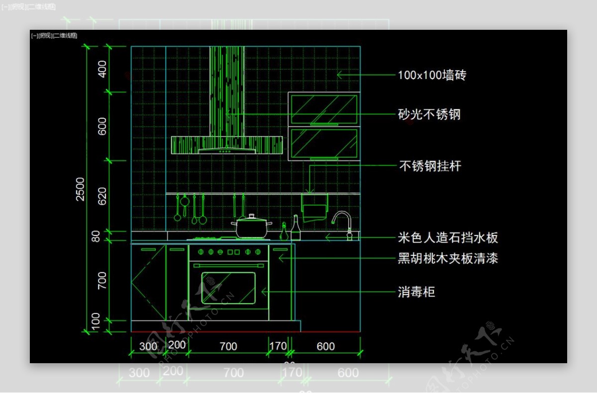 室内图块厨房立剖面