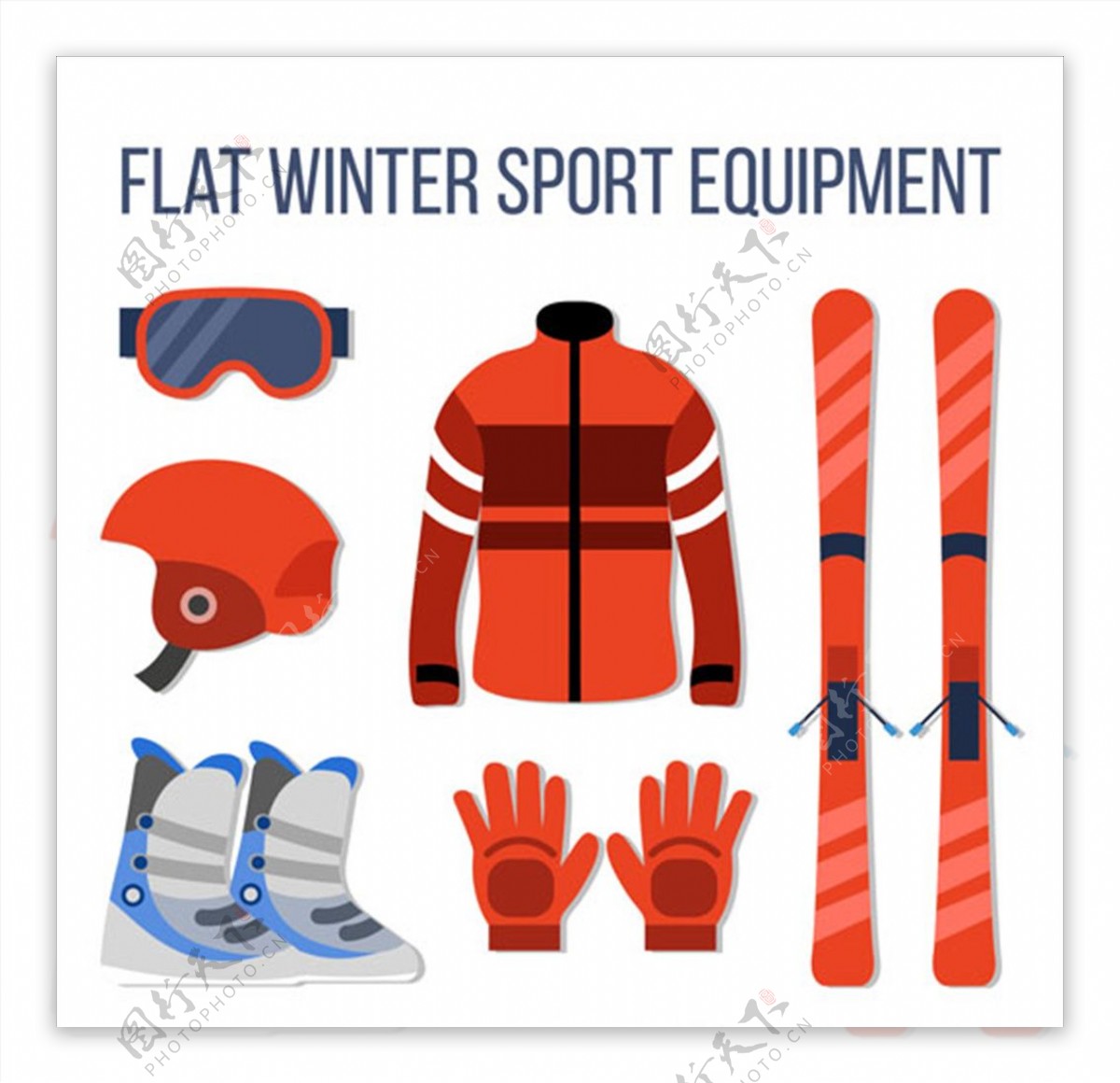 卡通滑雪运动配件用品
