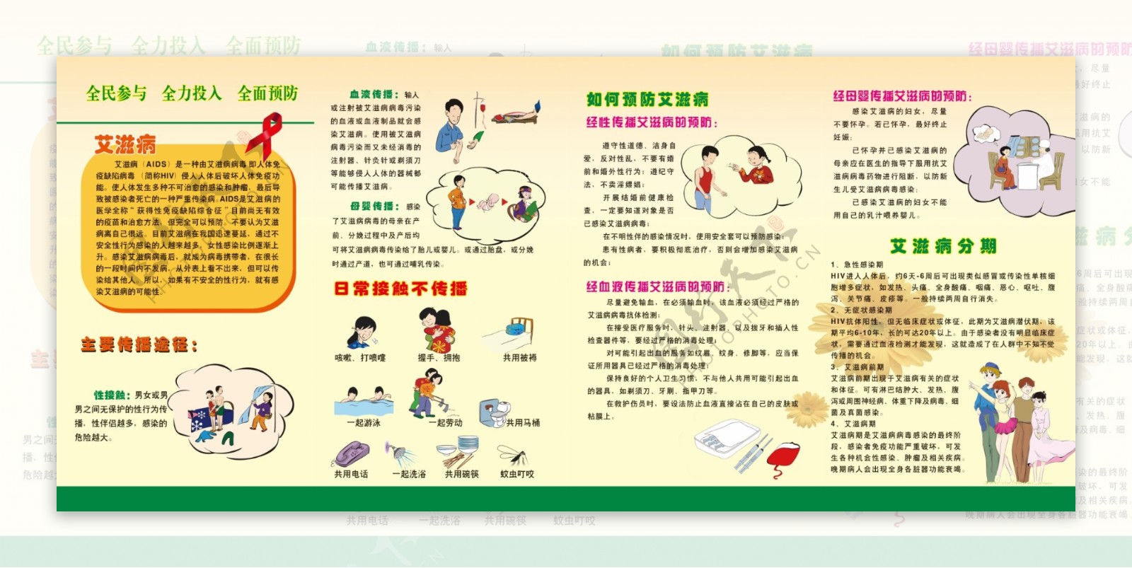 艾滋病折页反面