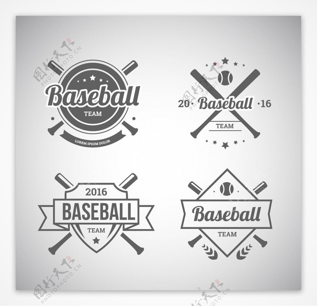 棒球比赛培训俱乐部标志