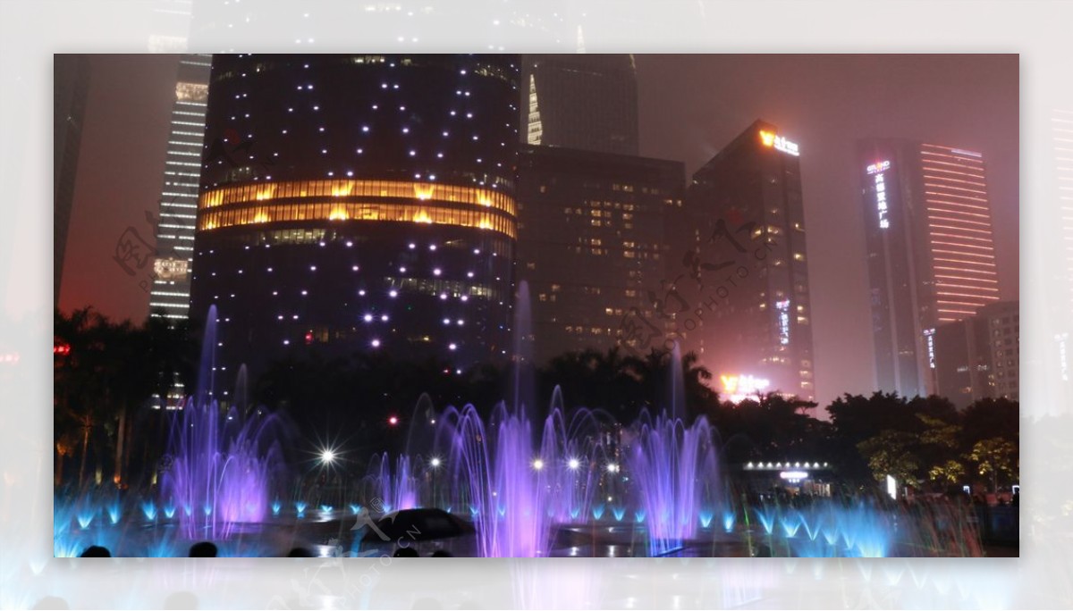 珠江新城喷泉