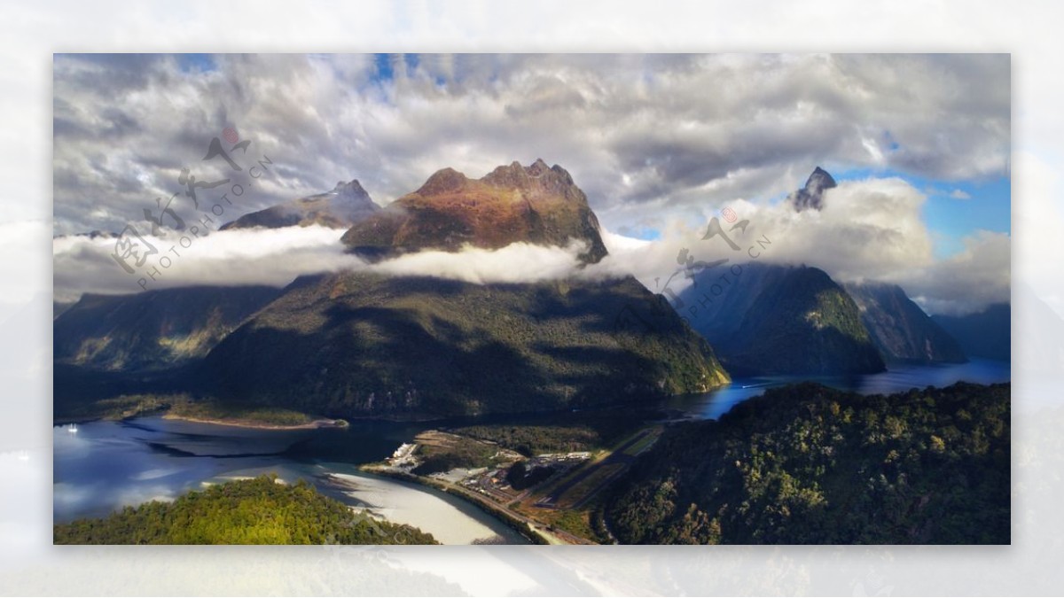 新西兰自然风光山水湖泊
