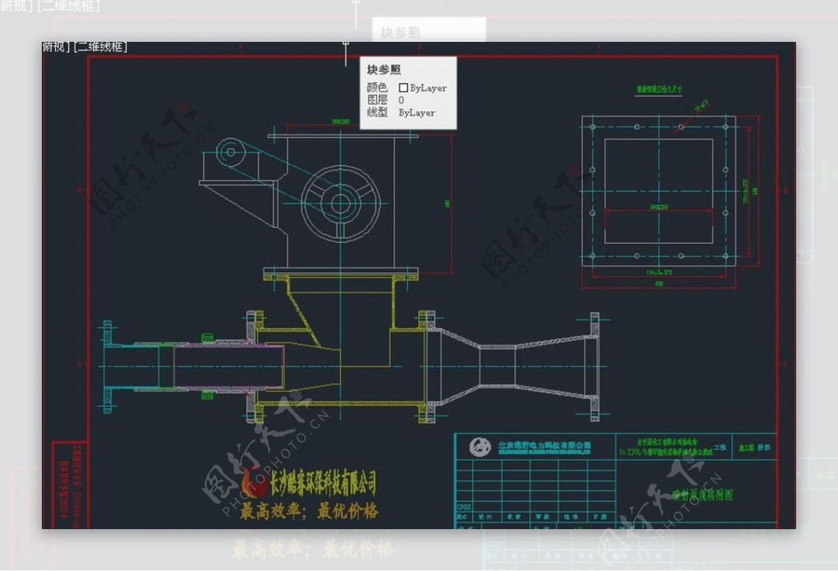 喷射泵CAD机械图纸
