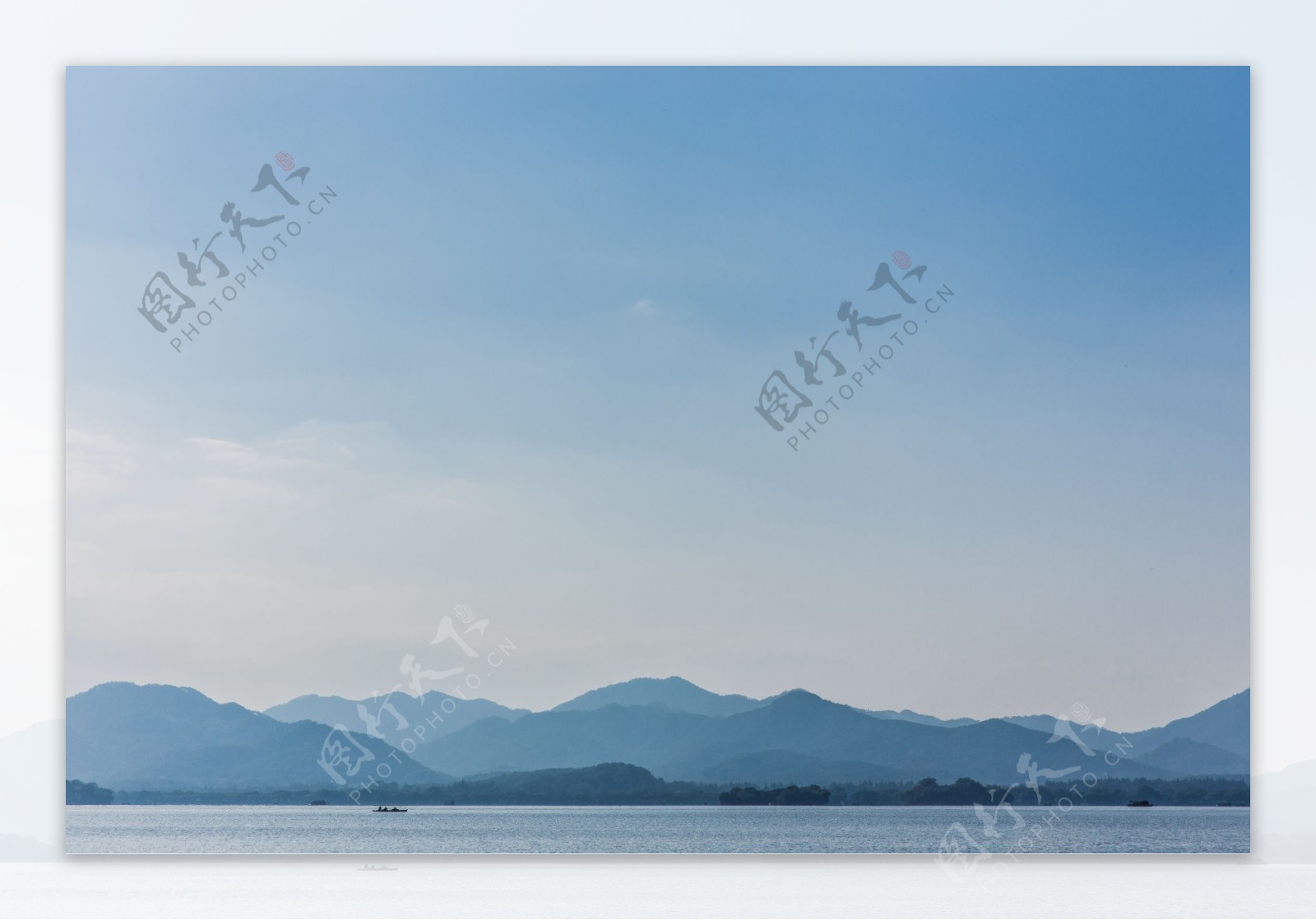 杭州西湖水墨般山水风景