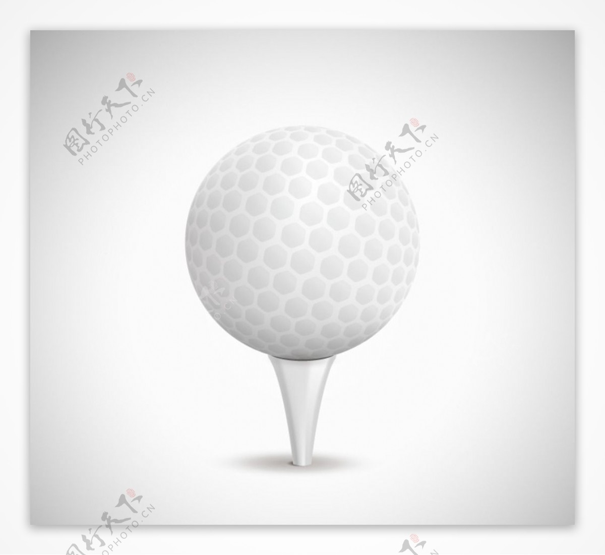 白色高尔夫球矢量图