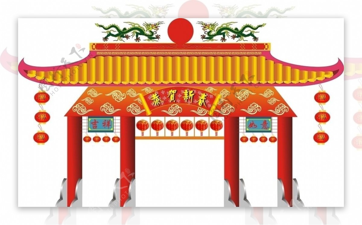 春节大门设计