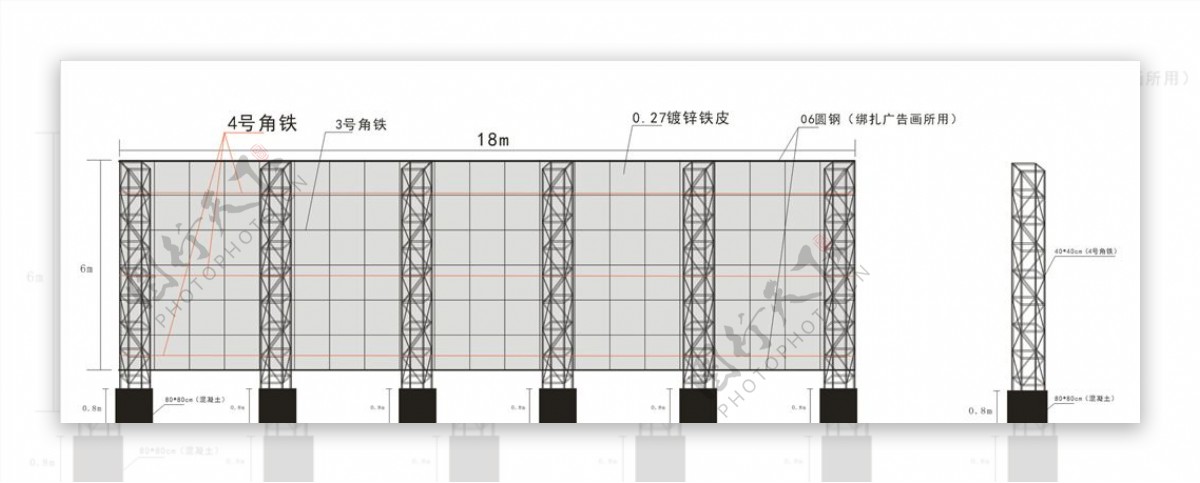 围挡立面制作图