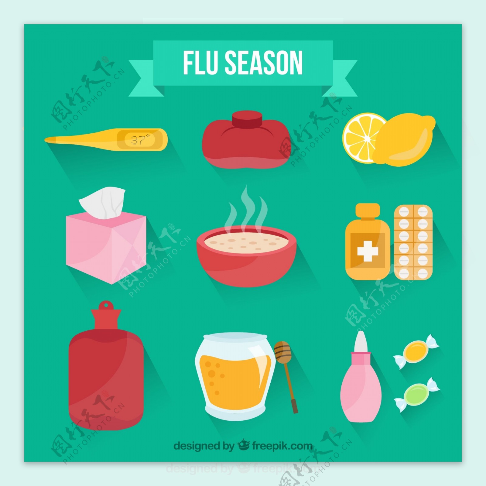 流感季图标