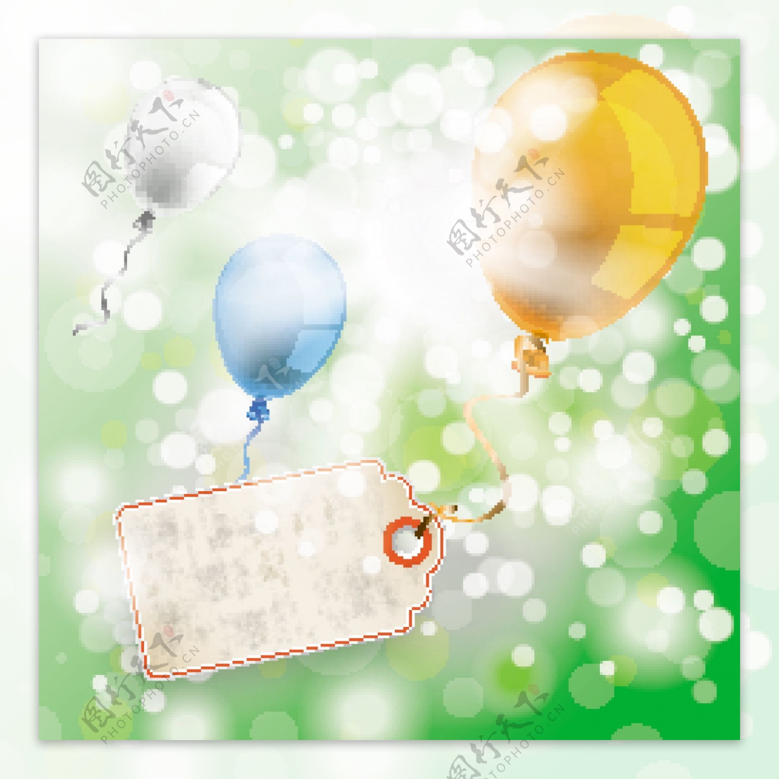 梦幻气球节日气球海报背景矢量素材