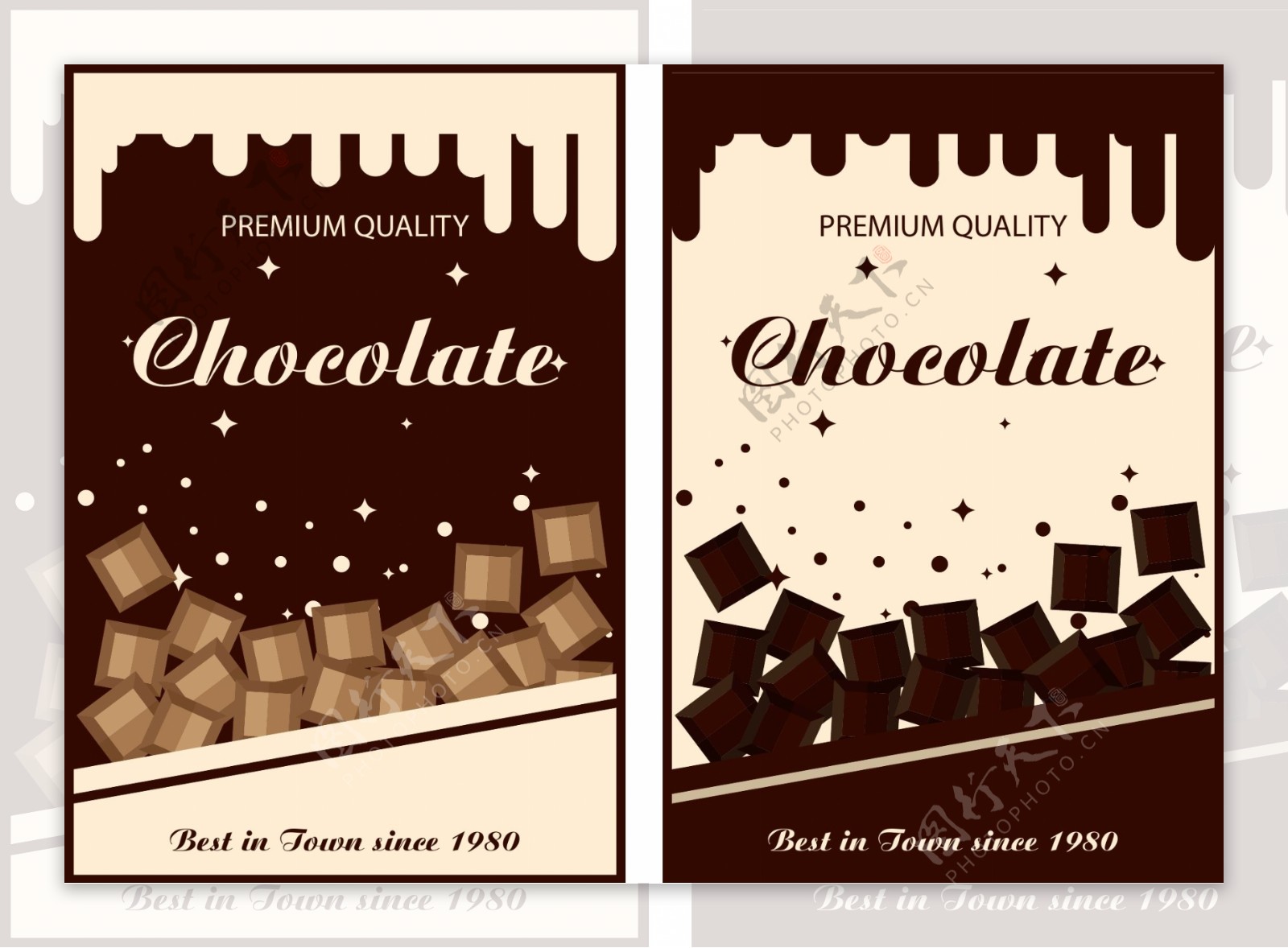 创意巧克力甜点宣传海报