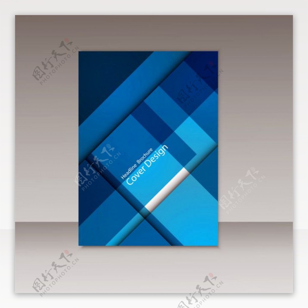 蓝色方块封面设计图片