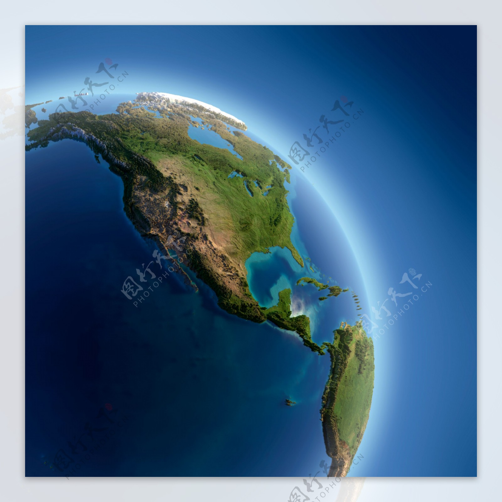地球绿色版图科技背景图片