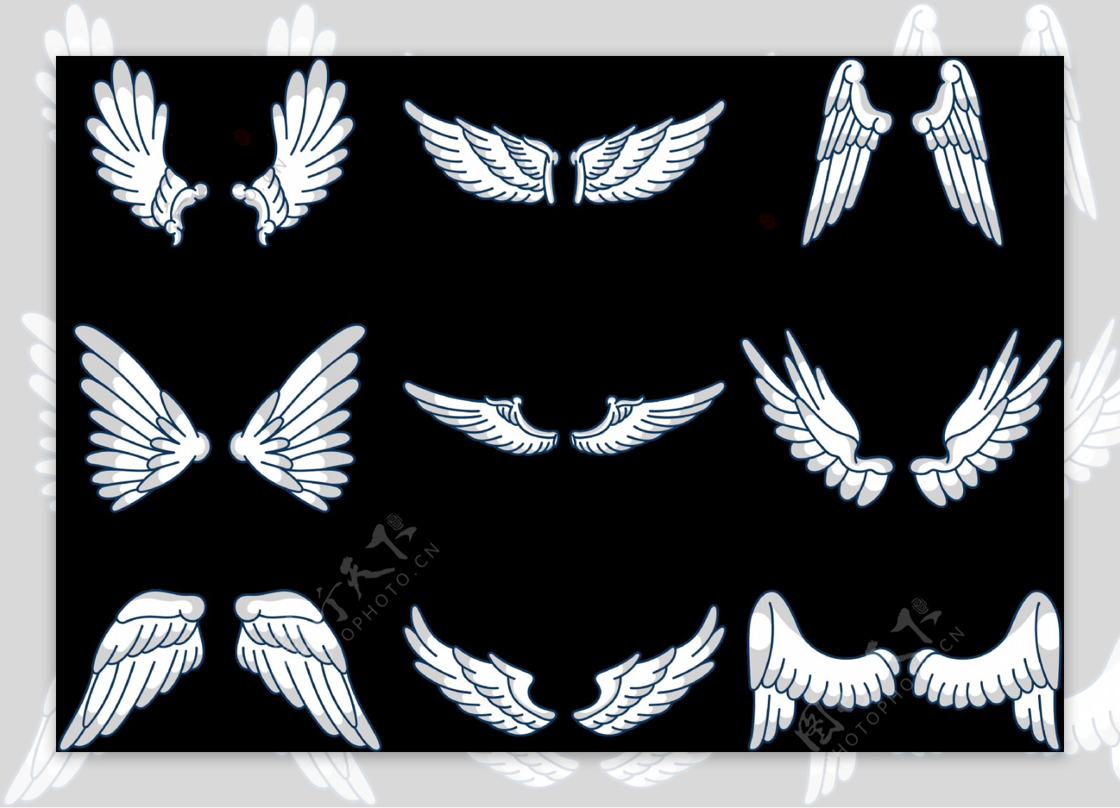 各种创意翅膀免抠png透明图层素材