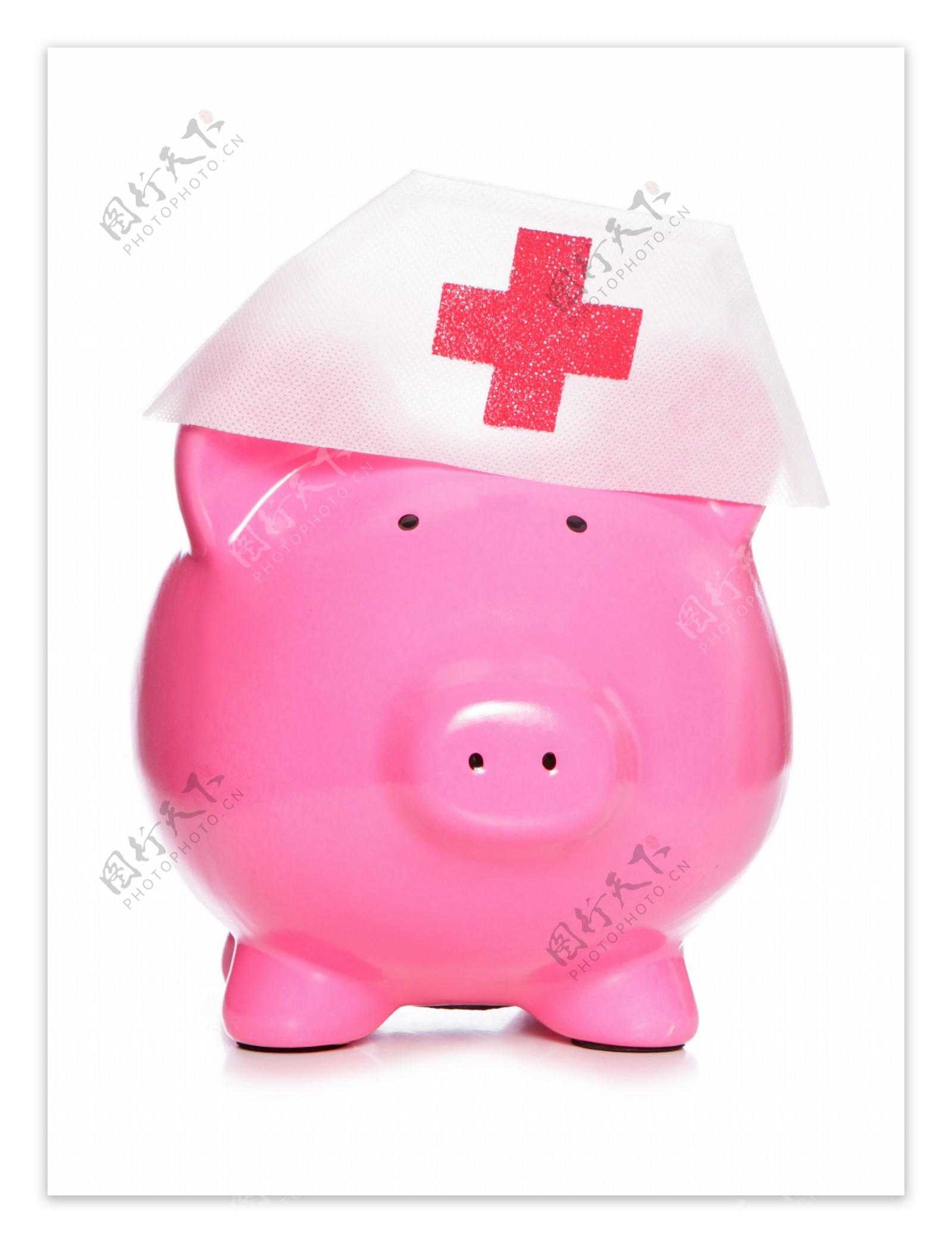 戴护士帽的储钱罐图片