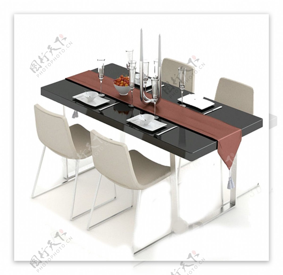 餐桌模型素材模板下载