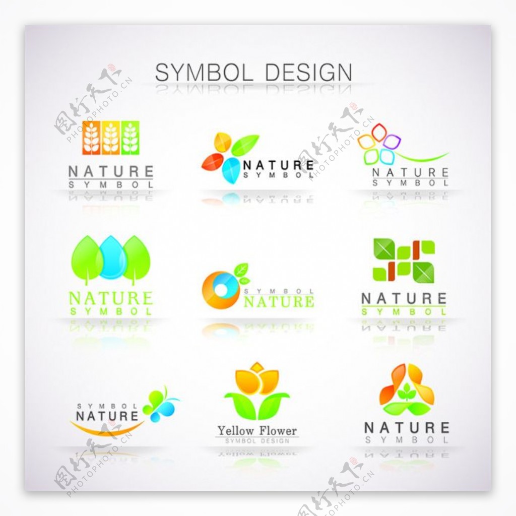 环保花卉logo设计