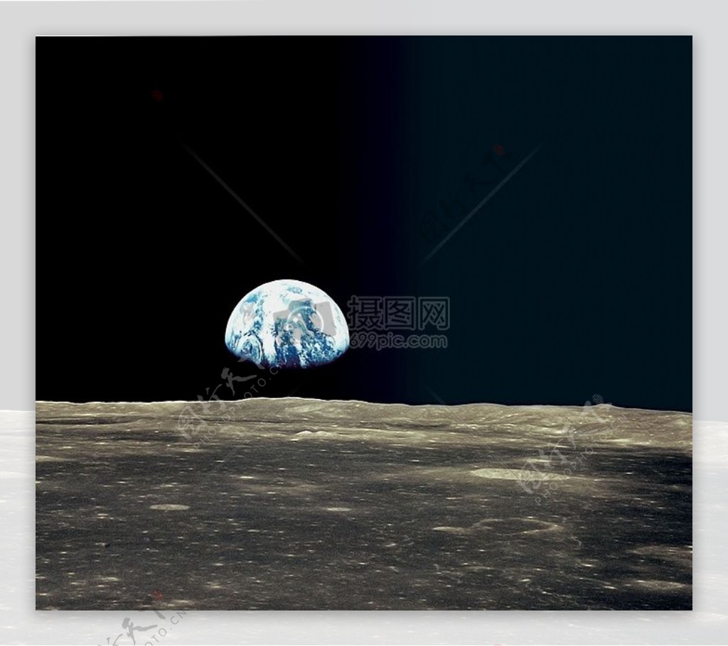 在月球上看到的地球