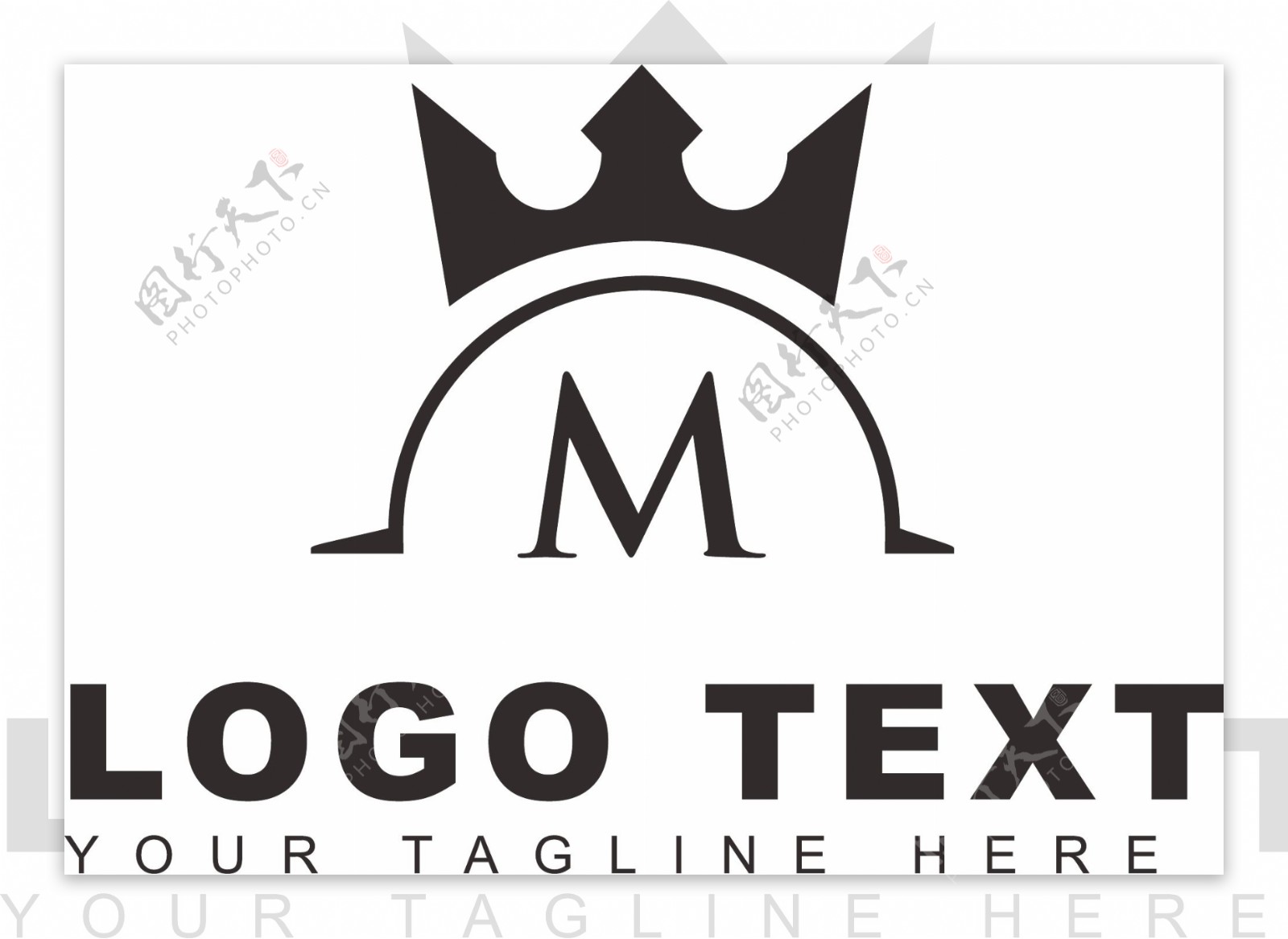 皇冠字母m标志logo