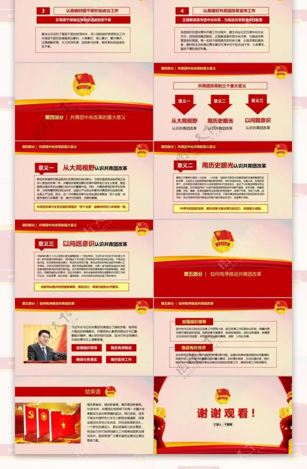 共青团中央改革方案通用ppt模板