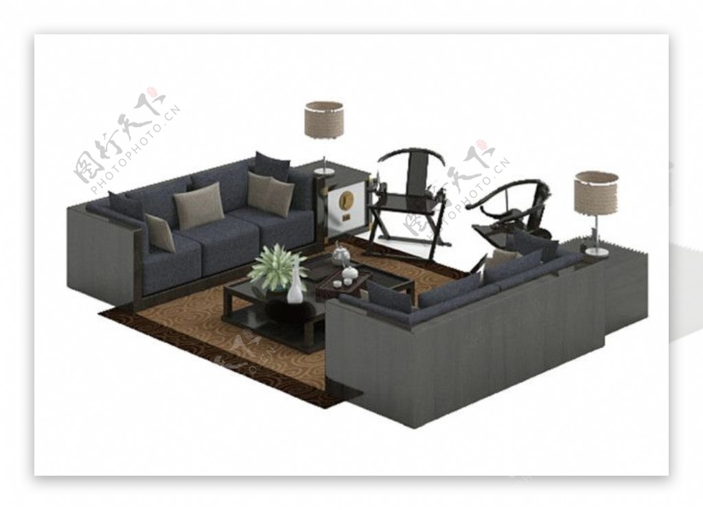 沙发模型素材模板下载室内模型3d设计模型源文件靠枕模型枕头模型