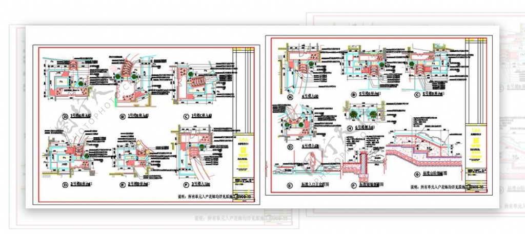 单元入口CAD景观图纸