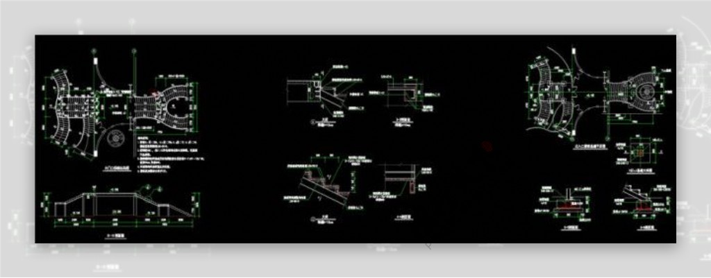 钢梯CAD景观图纸